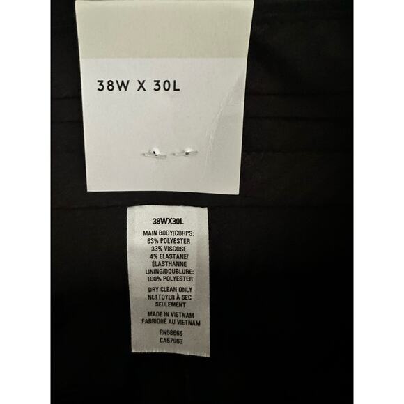 Men's Dress Pants - Flat Front - NWT - 38x30 - Black - Perfect for the holidays - Picture 5 of 7